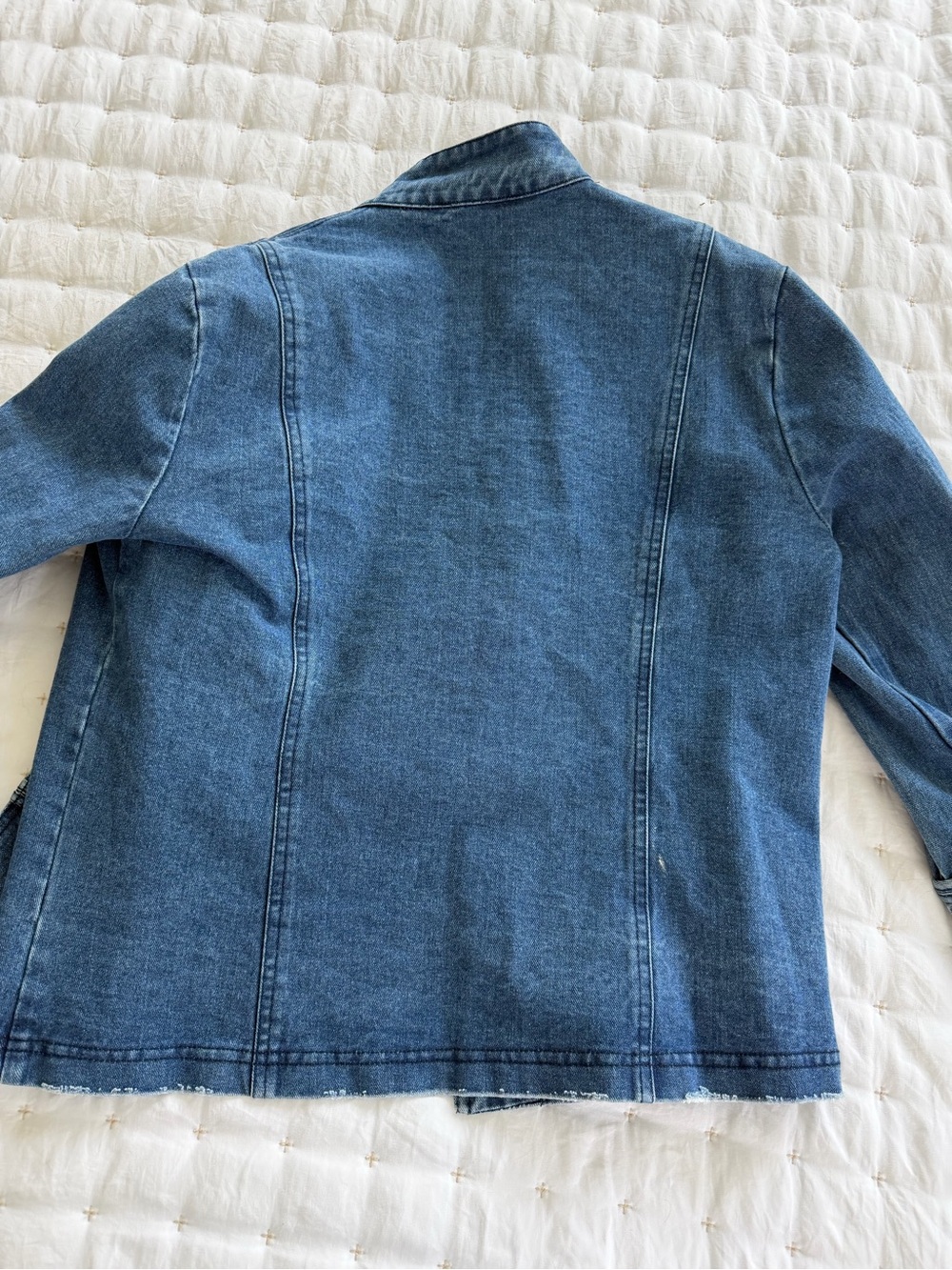 Collection By Cezele Military-Style Denim Jacket with Gold Buttons - Picture 5 of 8